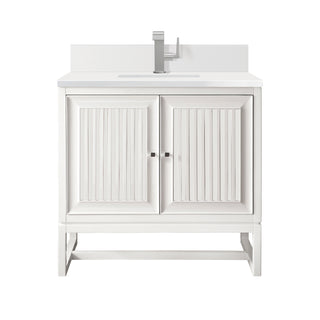 30 Inch Athens Dual Mount Vanity in Glossy White / White Zeus Top