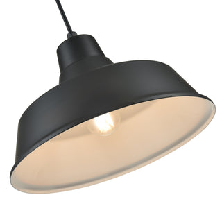 R Series 1-Light Cord Hung Classic Warehouse Satin Black