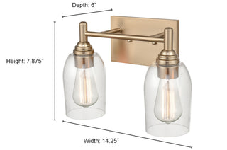 Arlett 2-Light Vanity Brushed Nickel