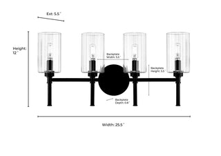 Chastine 4-Light Vanity Polished Nickel