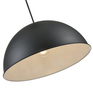 R Series 1-Light Cord Hung Wide Deep Bowl Satin Black