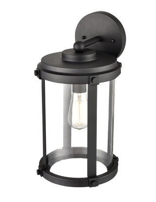 1-Light Outdoor Wall Sconce Textured Black