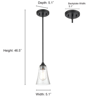 Natalie 1-Light Mini-Pendant Light Rubbed Bronze