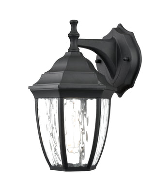 1-Light Outdoor Wall Sconce Textured Black