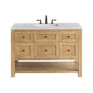48 Inch Breckenridge Freestanding Vanity in Light Natural Oak / Eternal Jasmine Pearl Top