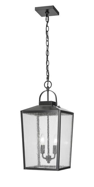 Devens 2-Light Outdoor Hanging Lantern Powder Coated Black