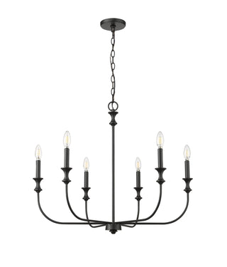Savanne 6-Light Chandelier Ceiling Light Matte Black