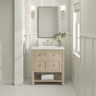 30 Inch Breckenridge Freestanding Vanity in Whitewashed Oak / Lime Delight Top
