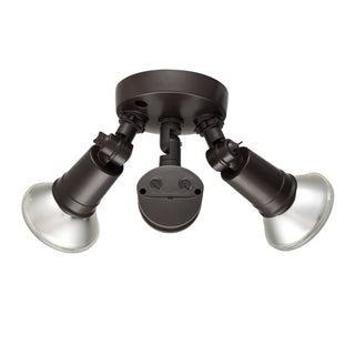 4.75" High 2-Light Outdoor Security Flood Light - Powder Coated Bronze