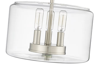 Asheville 3-Light Semi-Flush Ceiling Mount Brushed Nickel