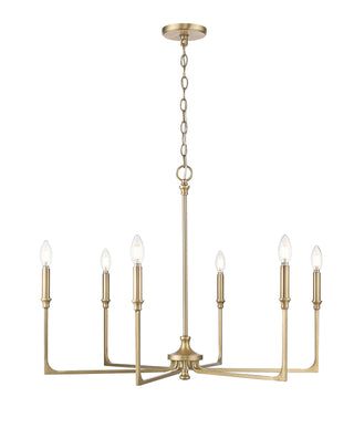 Azara 32" Wide 6-Light Chandelier - Vintage Brass