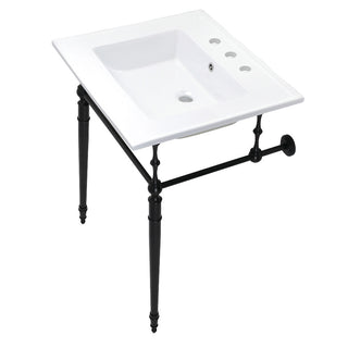 Edwardian 25.19 Inch Console Sink in White