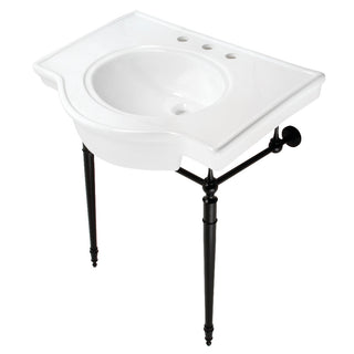 Edwardian 31 Inch Console Sink in White