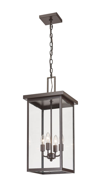 Barkeley 4-Light Outdoor Hanging Lantern Powder Coated Bronze