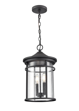 Namath 2-Light Outdoor Hanging Lantern Textured Black