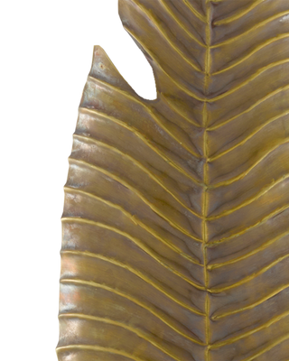 Tropical Brass Leaf Wall Sconce