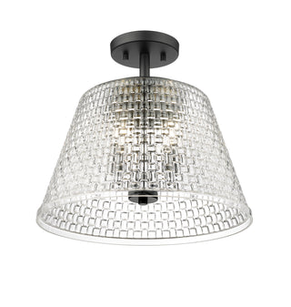 Saben 3-Light Semi-Flush Ceiling Mount Matte Black