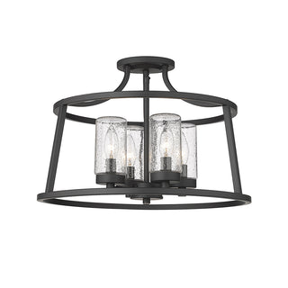 Errol 4-Light Semi-Flush Ceiling Mount Matte Black