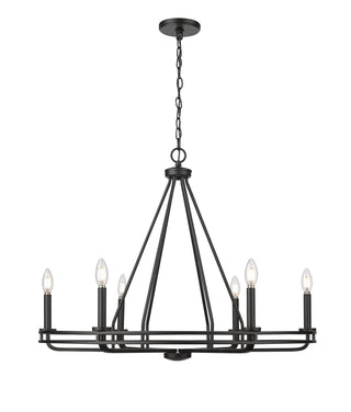 Jody 32.5" Wide 6-Light Chandelier - Matte Black