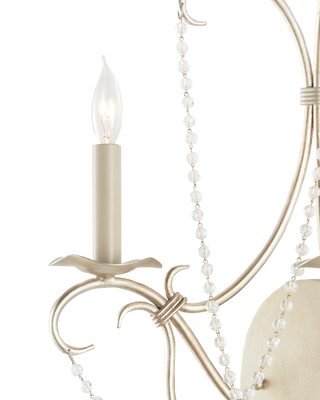 Crystal Lights Silver Wall Sconce