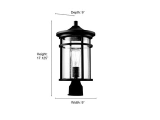 Namath 1-Light Outdoor Post Lantern Textured Black
