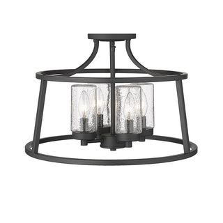 Errol 4-Light Semi-Flush Ceiling Mount Matte Black