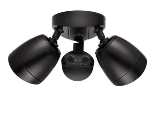10.5" High 2-Light LED Outdoor Security Flood Light - Powder Coated Matte Black