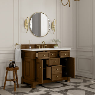 48 Inch Brookfield Freestanding Vanity in Honey Oak / Lime Delight Top