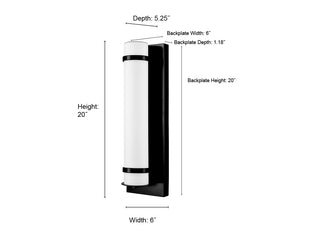 Outdoor Wall Sconce LED Powder Coated Black