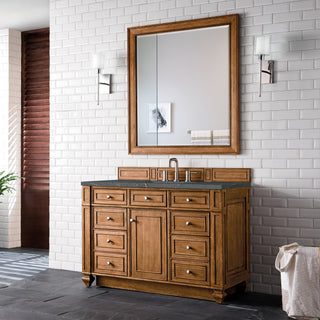 48 Inch Bristol Freestanding Vanity in Saddle Brown / Parisien Bleu Top