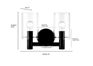 Apolla 2-Light Vanity Vintage Brass