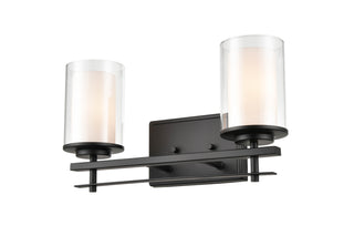 Huderson 2-Light Vanity Matte Black