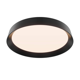 Aurora 12in Dual-Light Dimmable LED Flush Mount, 5CCT - Black