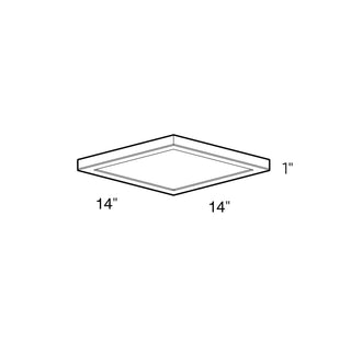 14 Inch Square Indoor/Outdoor LED Flush Mount