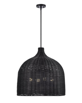 Elise 24.25" Wide 4-Light Pendant - Matte Black