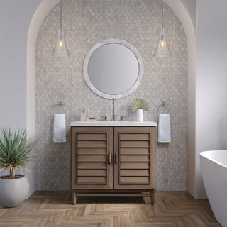 36 Inch Portland Freestanding Vanity in Whitewashed Walnut / Lime Delight Top