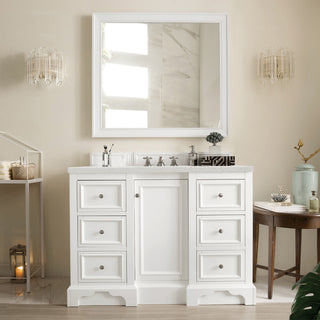 49.25 Inch De Soto Freestanding Vanity in Bright White / Lime Delight Top