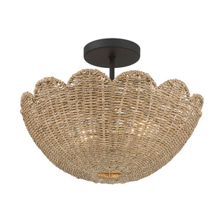 Malura 16" Wide 2-Light Semi-Flush Mount