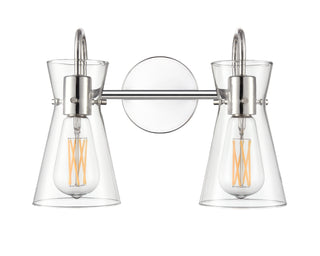 Camellia 13.5" Wide 2-Light Vanity - Polished Nickel