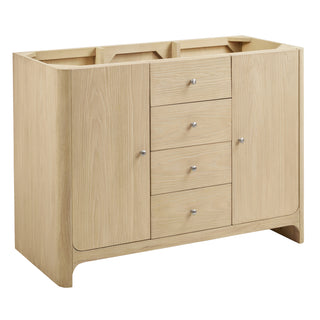 48 Inch Gracyn Freestanding Vanity in Coastal Driftwood / White Zeus Top