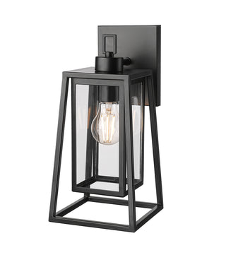 Denzell 13.5" High 1-Light Outdoor Wall Sconce - Powder Coated Black