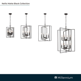 Nellis 4-Light Pendant light Matte Black