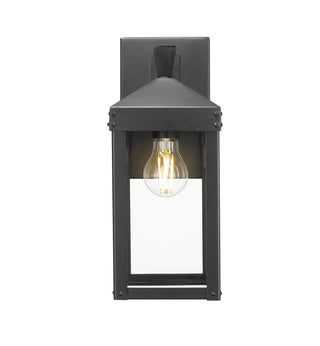 Yates 13.75" High 1-Light Outdoor Wall Sconce - Powder Coated Black
