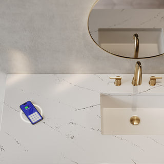 60 Inch Breckenridge Freestanding Vanity in Whitewashed Oak / Ethereal Noctis Top