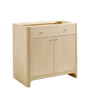 36 Inch Gracyn Freestanding Vanity in Coastal Driftwood / Victorian Silver Top
