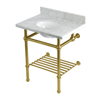 Templeton 30 Inch Console Sink in Carrara Marble