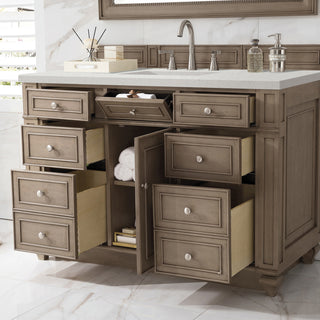 48 Inch Bristol Freestanding Vanity in Whitewashed Walnut / Lime Delight Top