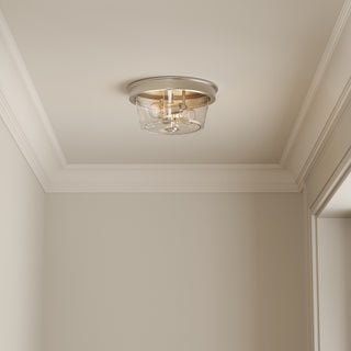Strayhan 13" 2-Light Flush Mount - Brushed Nickel