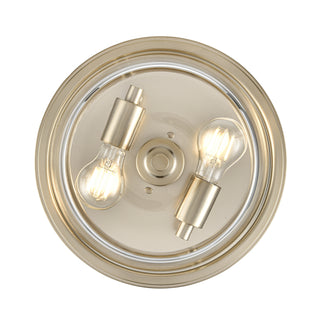 Strayhan 13" 2-Light Flush Mount - Modern Gold