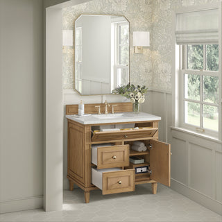 36 Inch Lorelai Freestanding Vanity in Light Natural Oak / Lime Delight Top